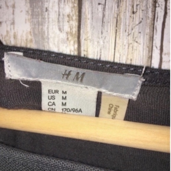 H&M Grey Sheer Top Blouse - Picture 3 of 3